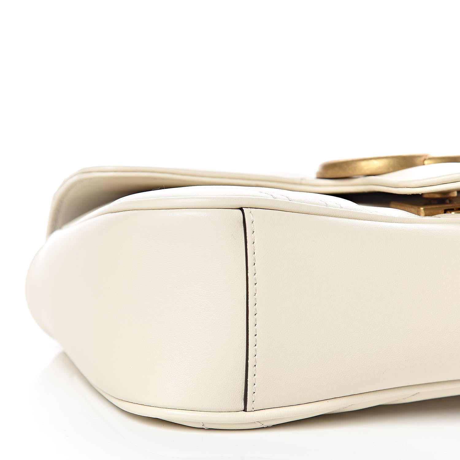 Gucci Calfskin Matelasse Mini GG Marmont Shoulder Bag White 8 of 9
