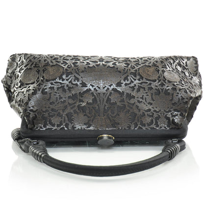 Bottega Veneta Satin Leather Laser Cut Floral Frame Bag 5 of 8