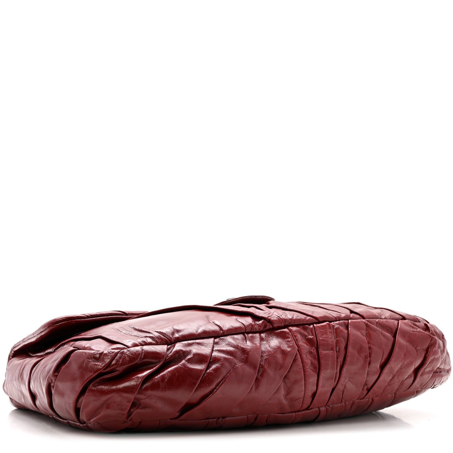 Glazed Calfskin Twisted Maxi Flap Red