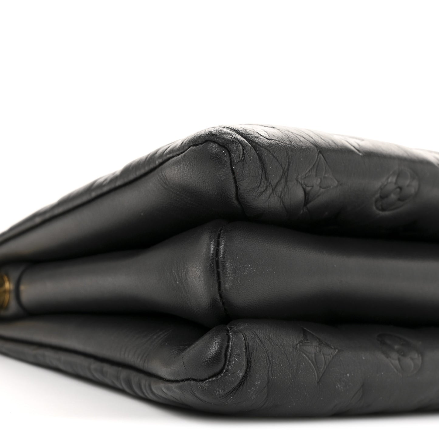 Lambskin Embossed Monogram Coussin PM Black