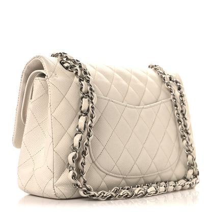 Chanel Caviar Quilted Medium Double Flap White 3 of 12