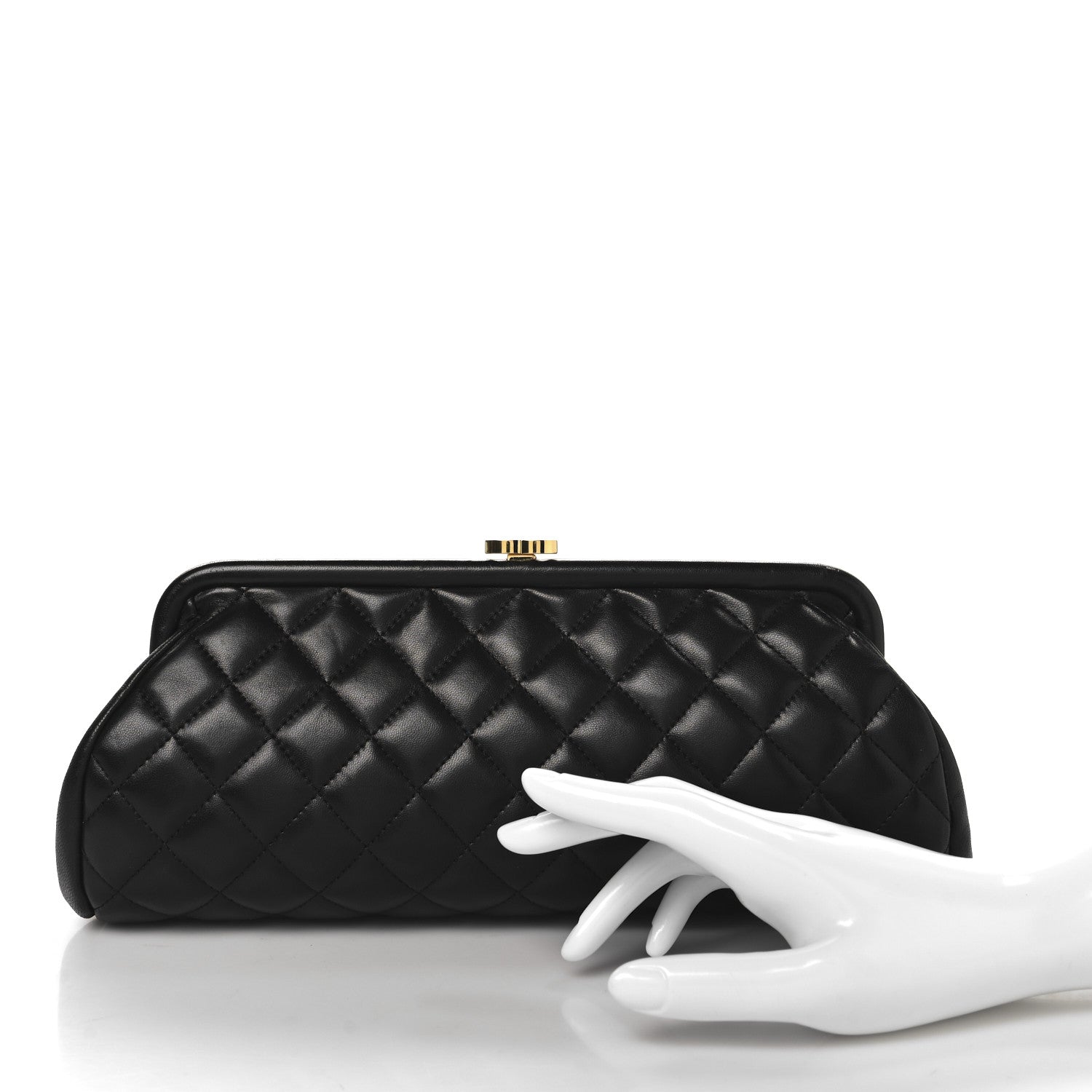 Chanel Lambskin Quilted Timeless Clutch Black 2 of 10