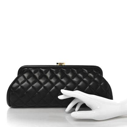 Chanel Lambskin Quilted Timeless Clutch Black 2 of 10