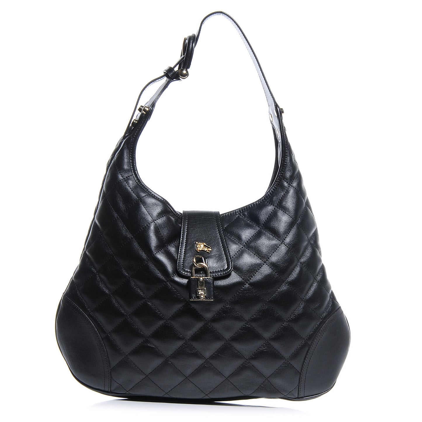 Leather Quilted Brook Hobo Black