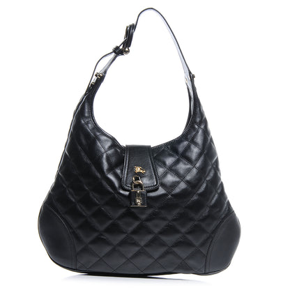 Burberry Leather Quilted Brook Hobo Black 1 of 8