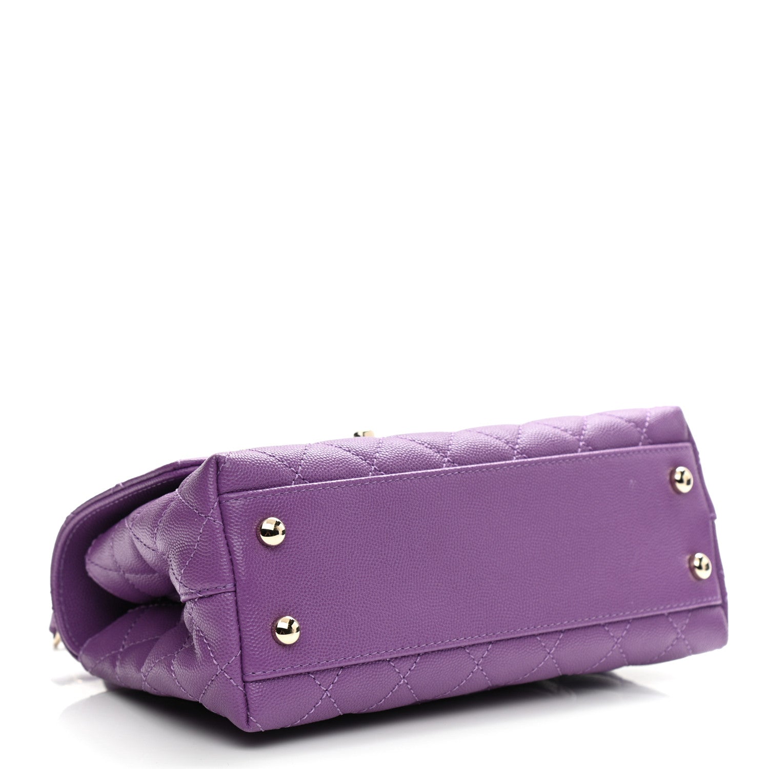 Chanel Caviar Quilted Mini Coco Handle Flap Purple 3 of 8
