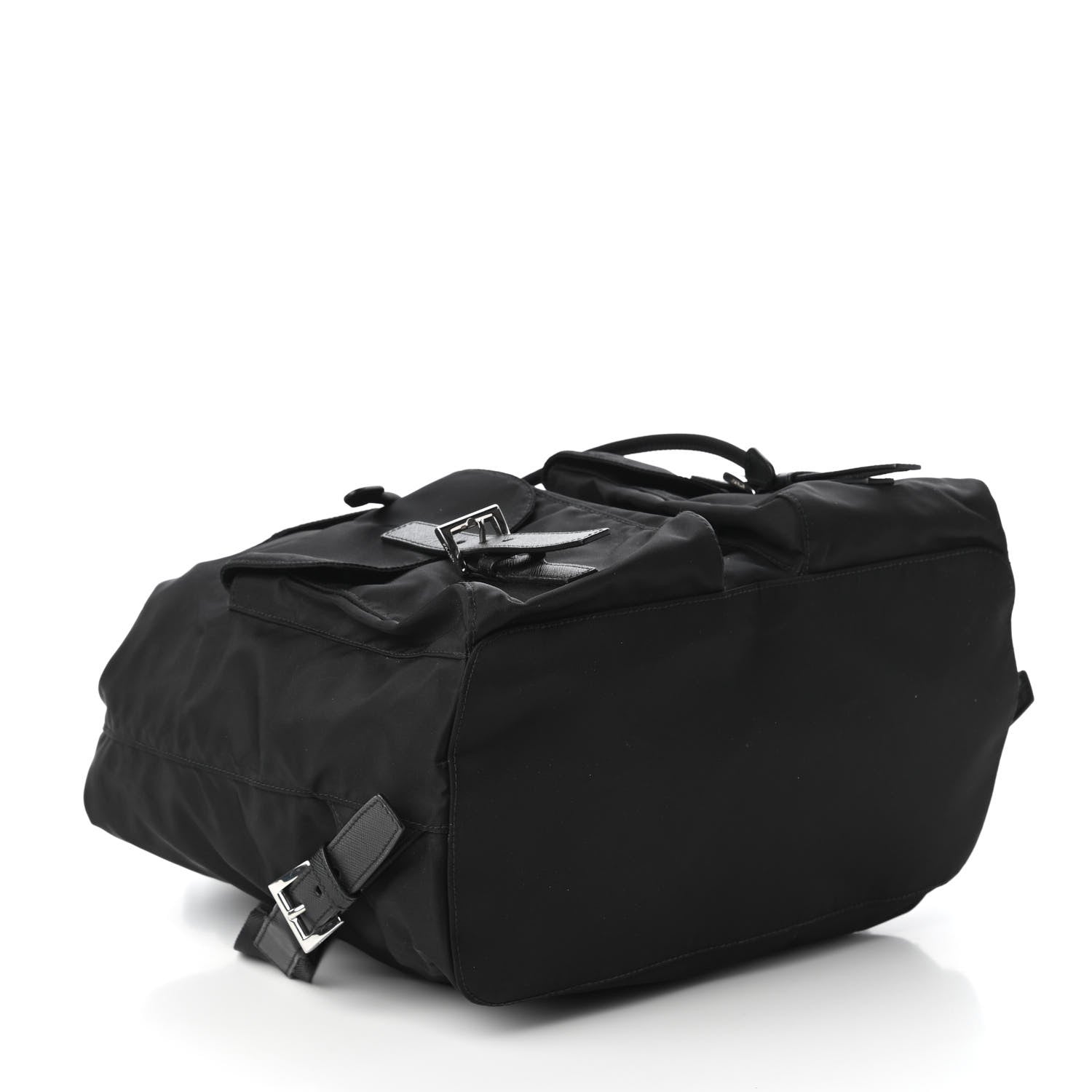 Prada Tessuto Nylon Vela Saffiano Large Backpack Black 4 of 10