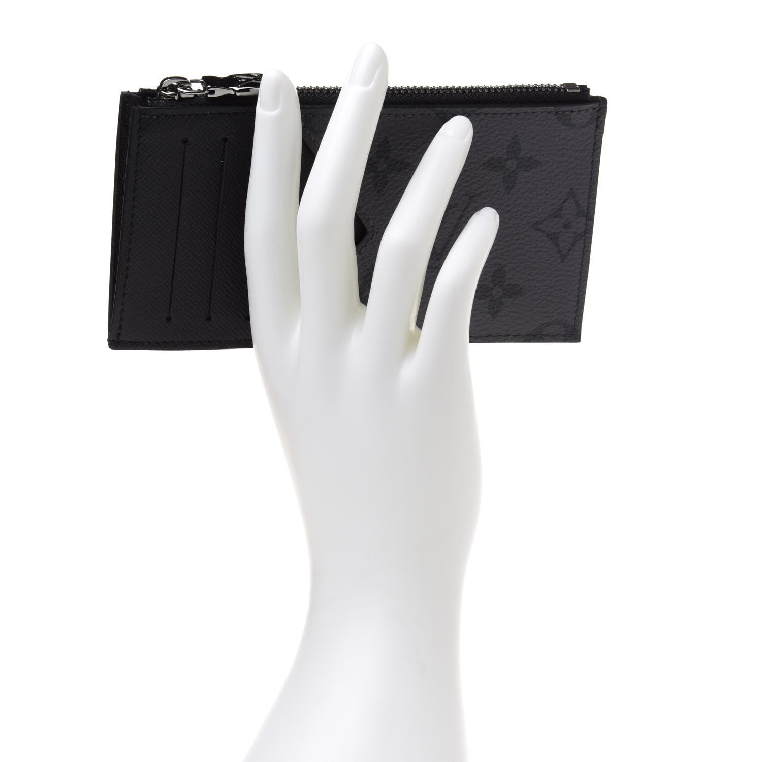 Louis Vuitton Reverse Monogram Eclipse Taiga Coin Card Holder 2 of 7