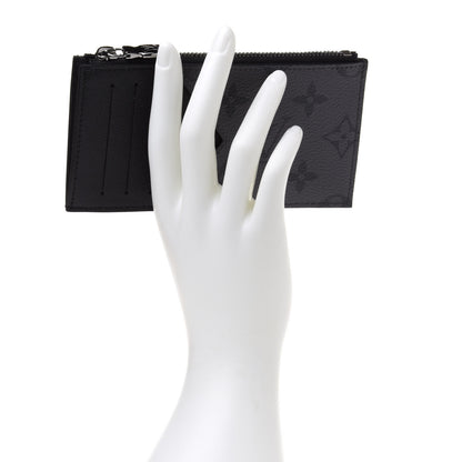 Louis Vuitton Reverse Monogram Eclipse Taiga Coin Card Holder 2 of 7