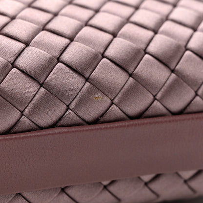 Bottega Veneta Satin Intrecciato Knot Clutch Pink 7 of 8