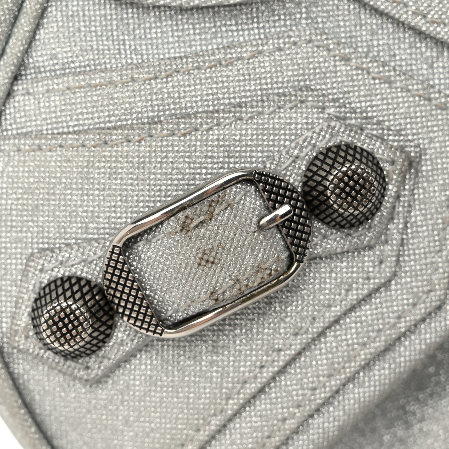 Balenciaga Sparkling Fabric Le Cagole Shoulder Bag XS Silver 14 of 14