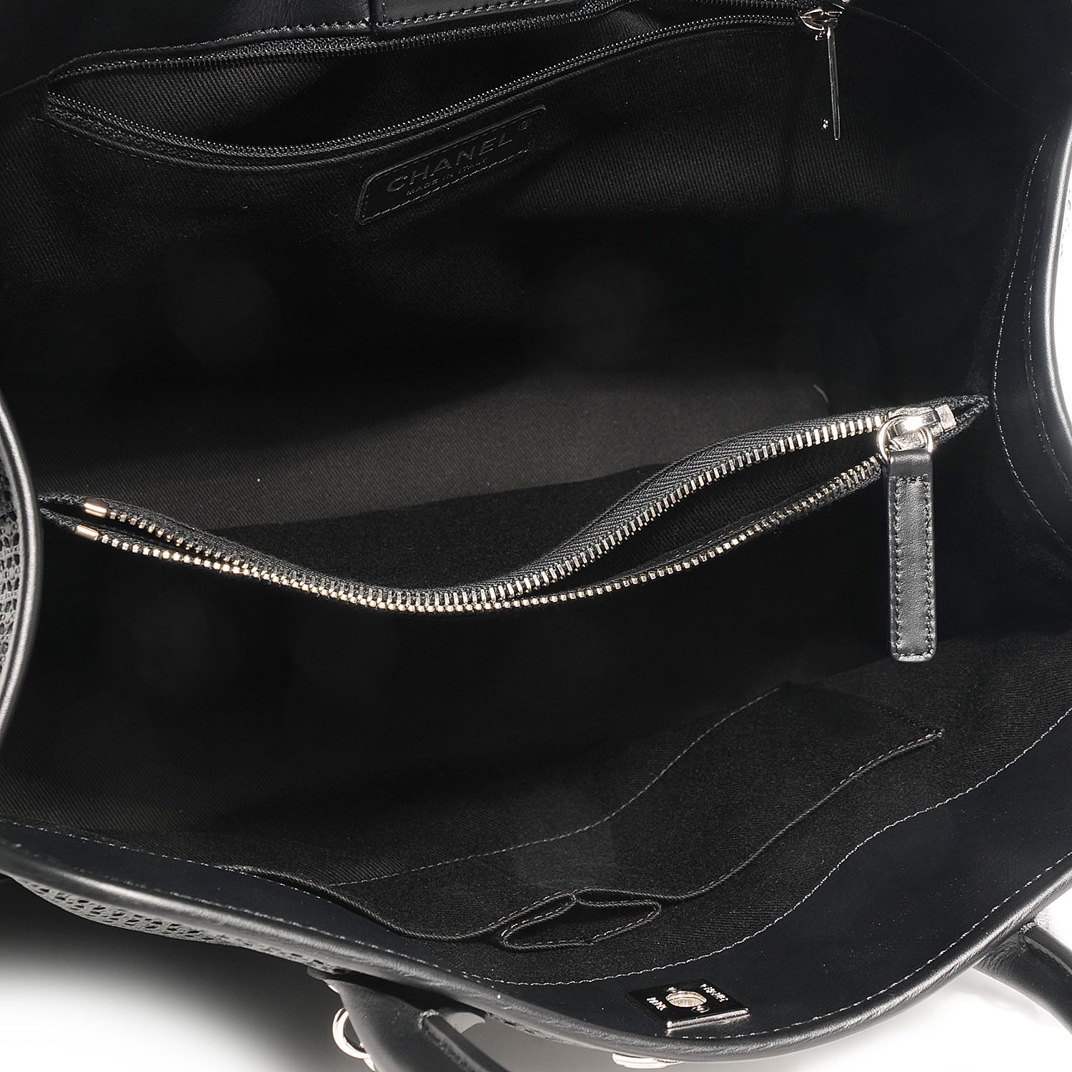 Chanel Calfskin Perforated Up In The Air Tote Black 6 of 9