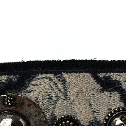 Christian Dior Canvas Embroidered Studded Tie Dye Shoulder Strap Blue 6 of 6