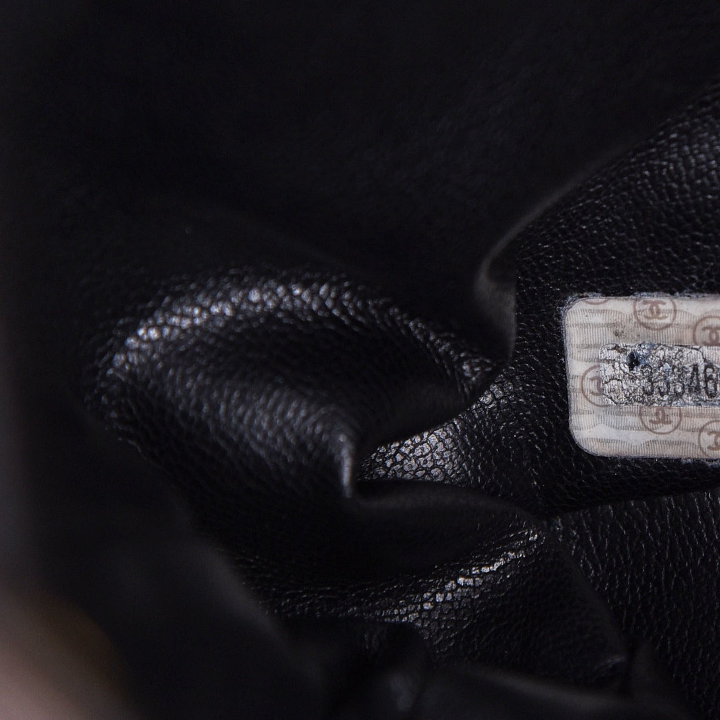 Lambskin CC Drawstring Backpack Black