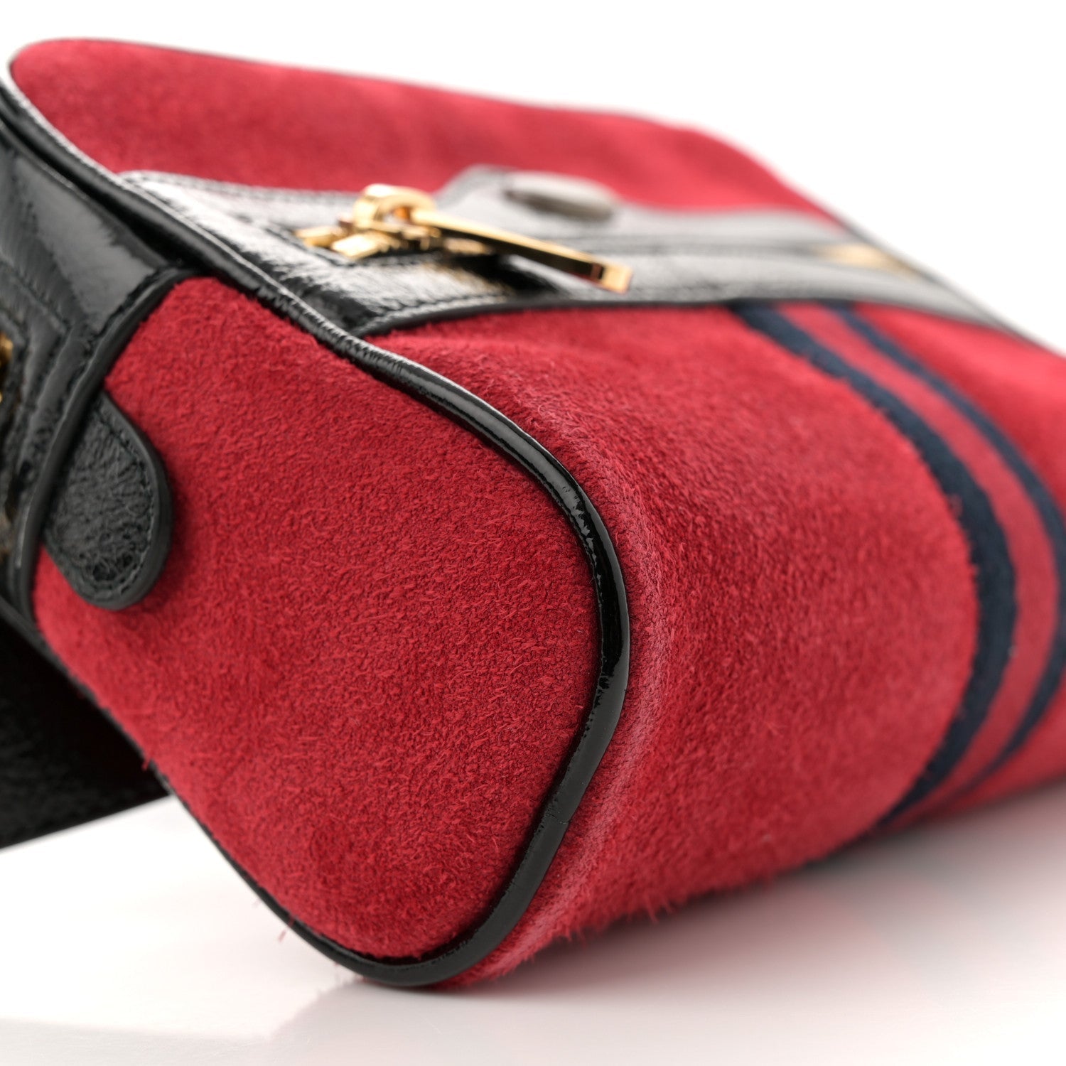 Gucci Suede Small Ophidia Belt Bag 95 38 Hibiscus Red 9 of 10