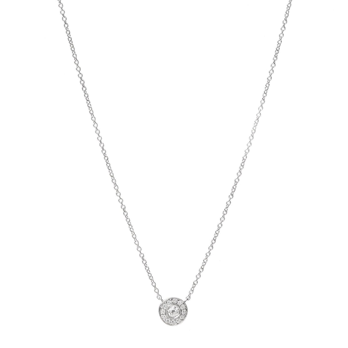 Platinum Diamond Circlet Pendant Necklace