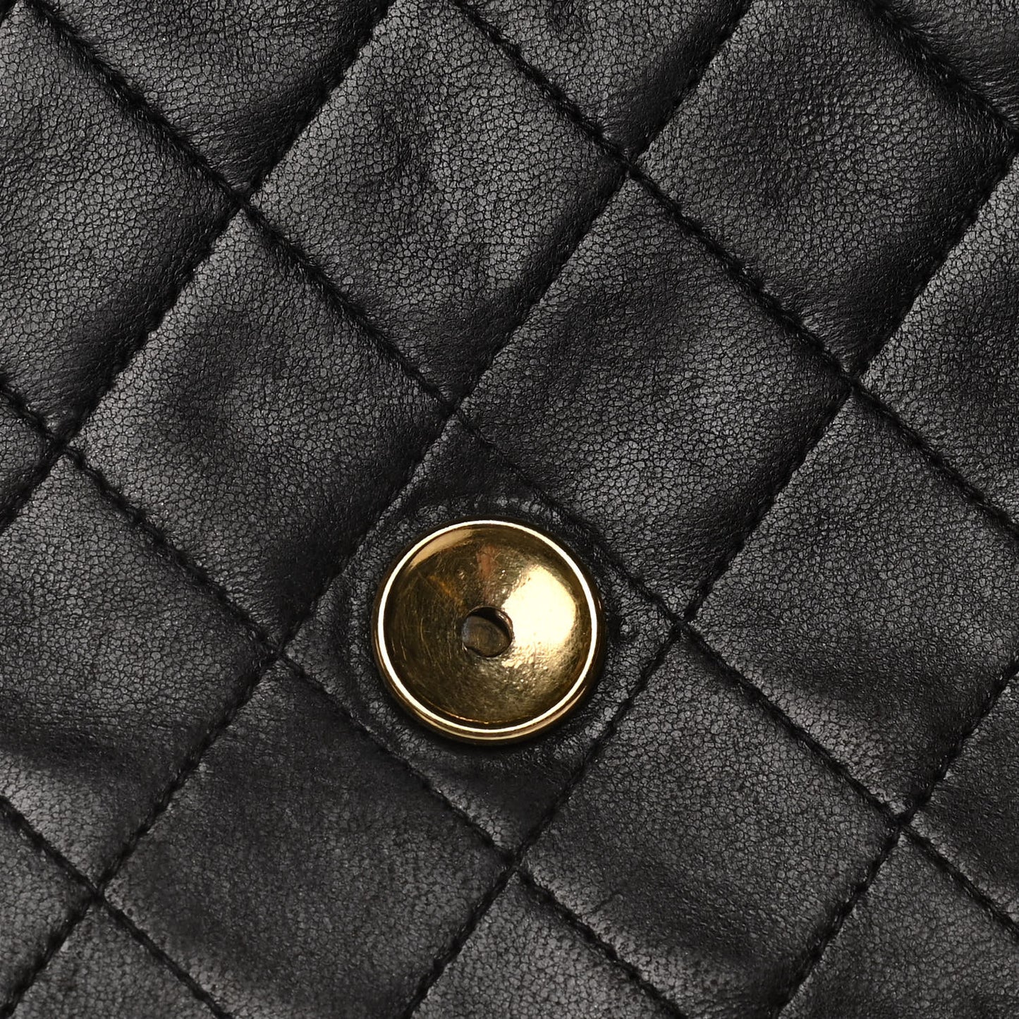 Lambskin Quilted Small Single Flap Black