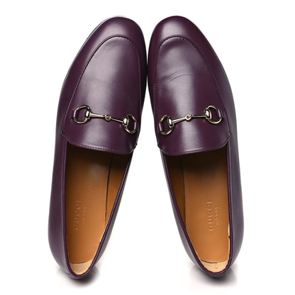 Gucci Calfskin Womens Jordaan Horsebit Loafers 38.5 Rosso Ancora 2 of 10