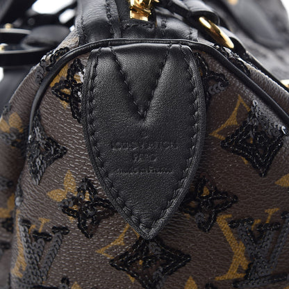 Louis Vuitton Monogram Sequins Eclipse Speedy 28 Black 8 of 9