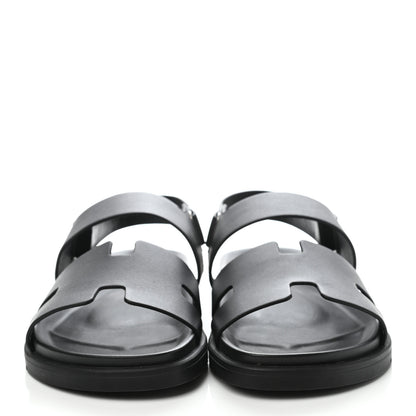 Hermes Calfskin Mens Takara Sandals 41 Black 2 of 8