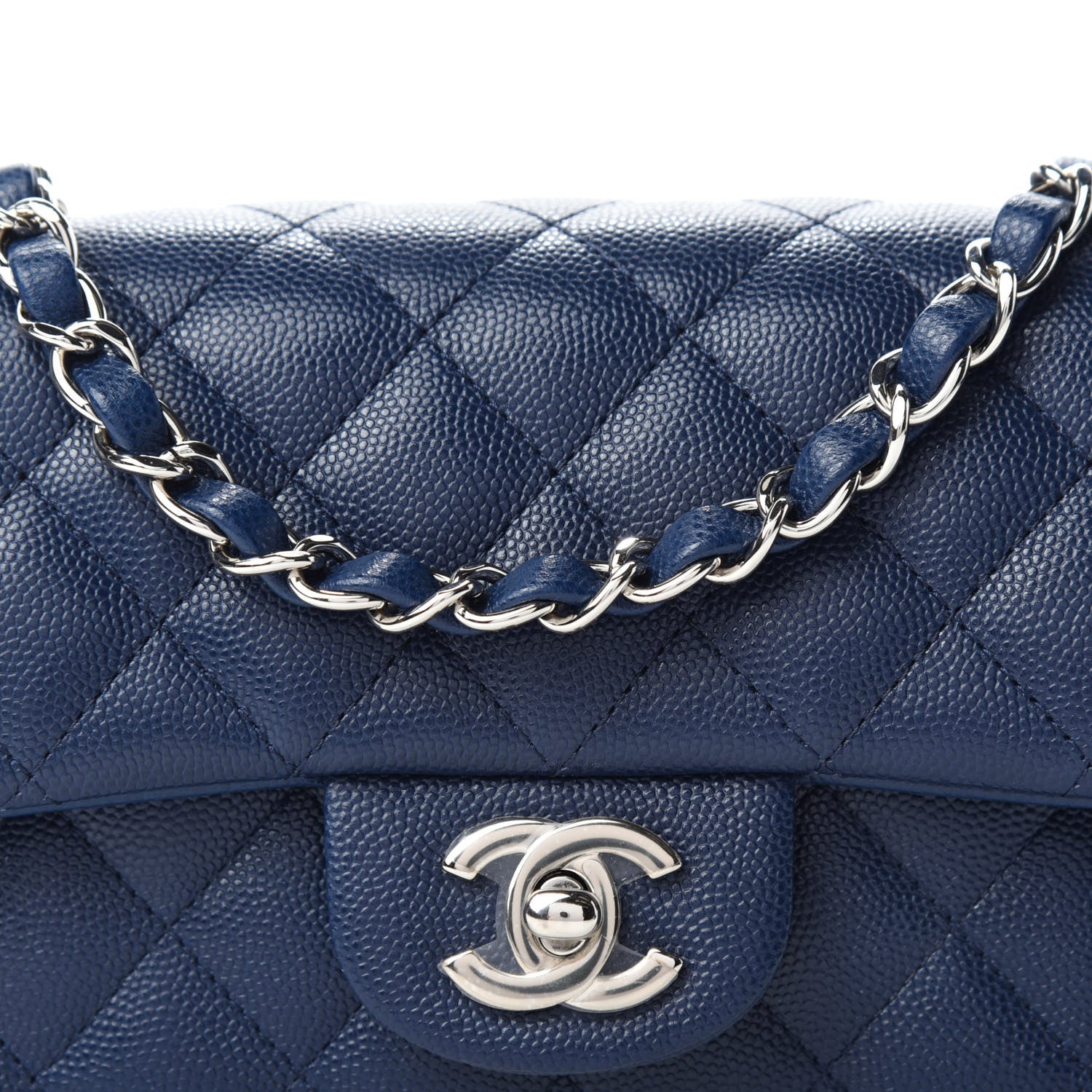 Chanel Caviar Quilted Mini Rectangular Flap Navy 11 of 11