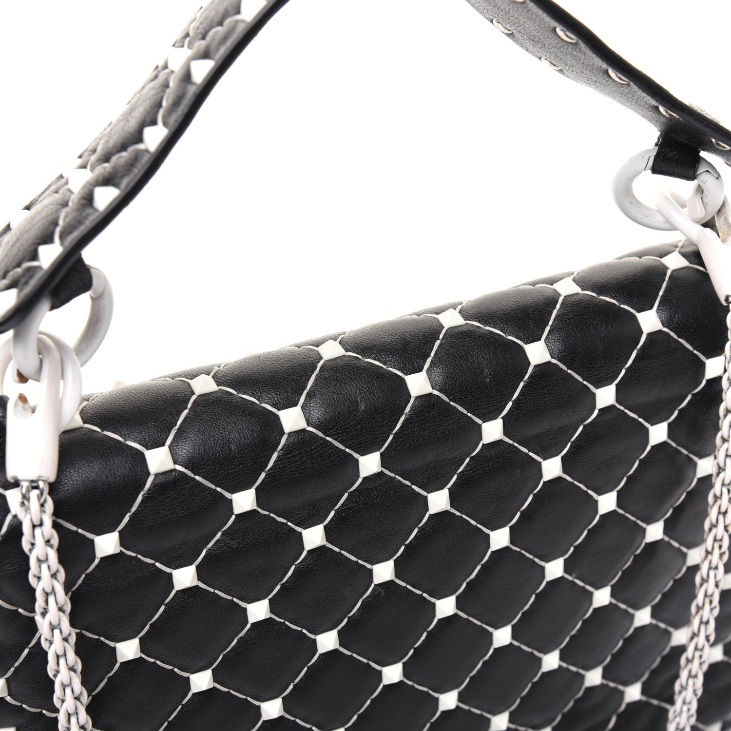 Valentino Garavani Lambskin Medium Free Rockstud Spike Shoulder Bag Black 18 of 23