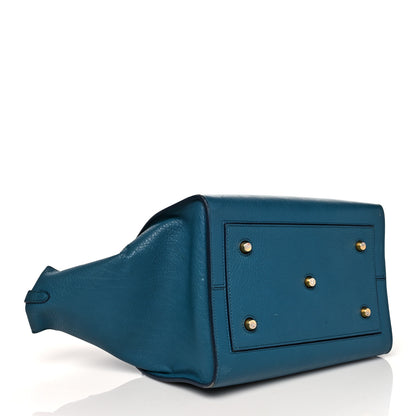 Celine Crisped Calfskin Small Tie Knot Tote Metallic Blue 3 of 14