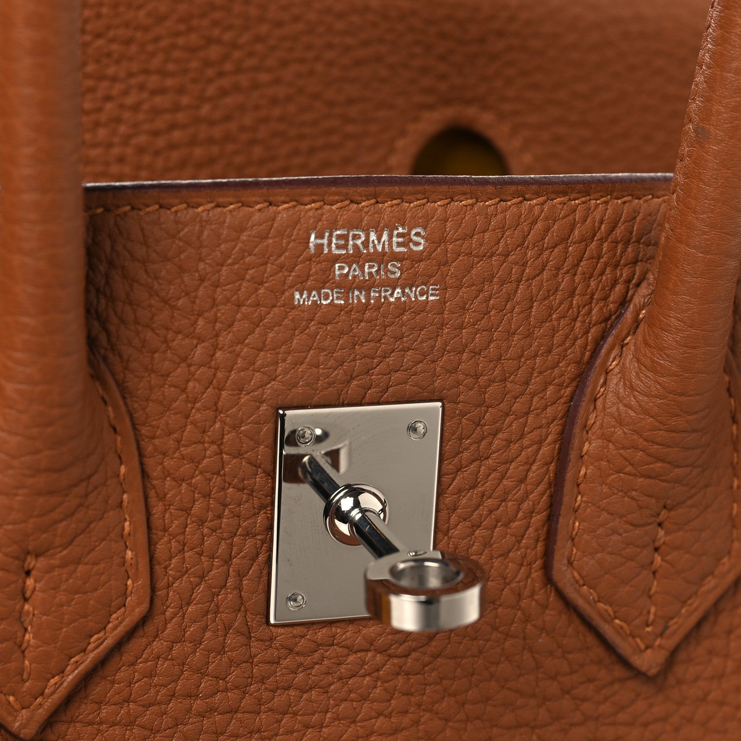 Hermes Togo Swift Officier Birkin 25 Gold Ambre 6 of 13