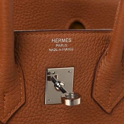 Hermes Togo Swift Officier Birkin 25 Gold Ambre 6 of 13