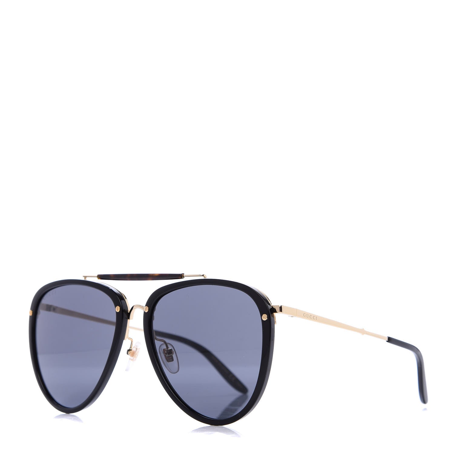 Gucci Aviator Sunglasses GG0672S Black Gold 1 of 8