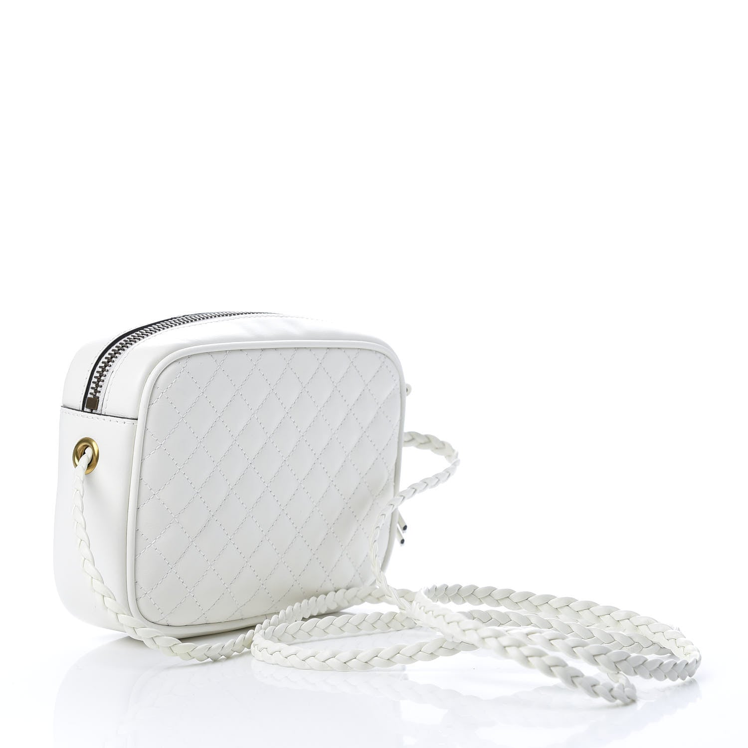 Gucci Calfskin Web Trapuntata Mini Shoulder Bag Off White 5 of 13