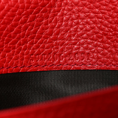 Gucci Pebbled Calfskin Large Soho Continental Wallet Red 7 of 8