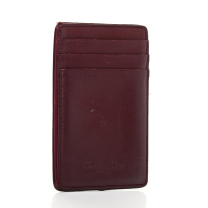 Christian Dior Calfskin Oblique Card Holder Bordeaux 3 of 7