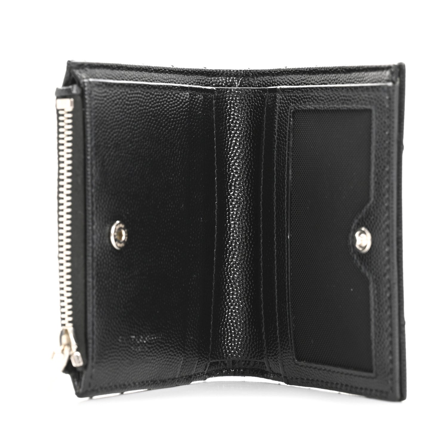 Grain De Poudre Matelasse Chevron Monogram Zipped Card Case Black