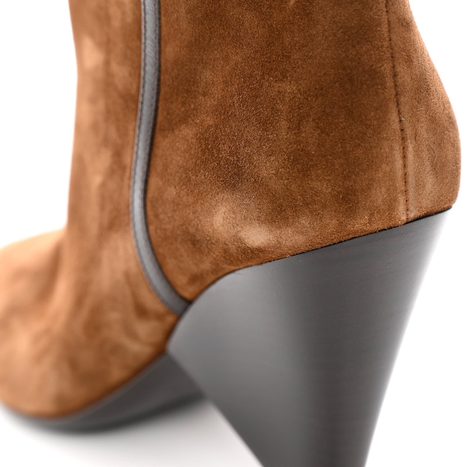 Saint Laurent Suede Liz 85 Wedge Booties 37 Brown 10 of 11