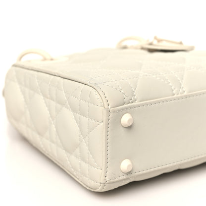 Christian Dior Ultra Matte Calfskin Cannage Mini Lady Dior White 9 of 11