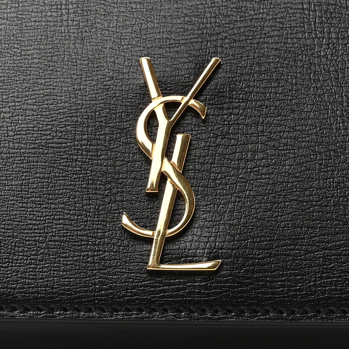 Smooth Calfskin Monogram Phone Holder Crossbody Black