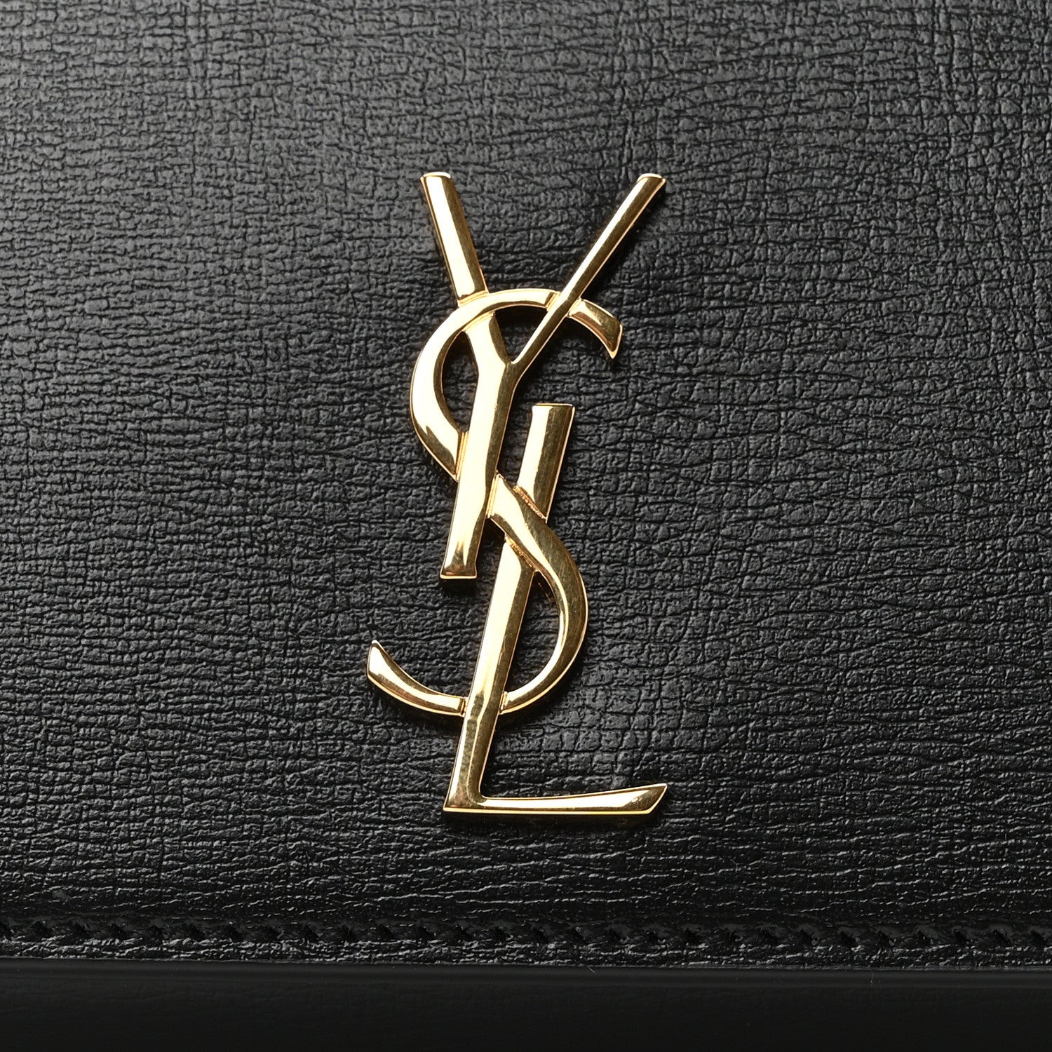 Saint Laurent Smooth Calfskin Monogram Phone Holder Crossbody Black 7 of 9