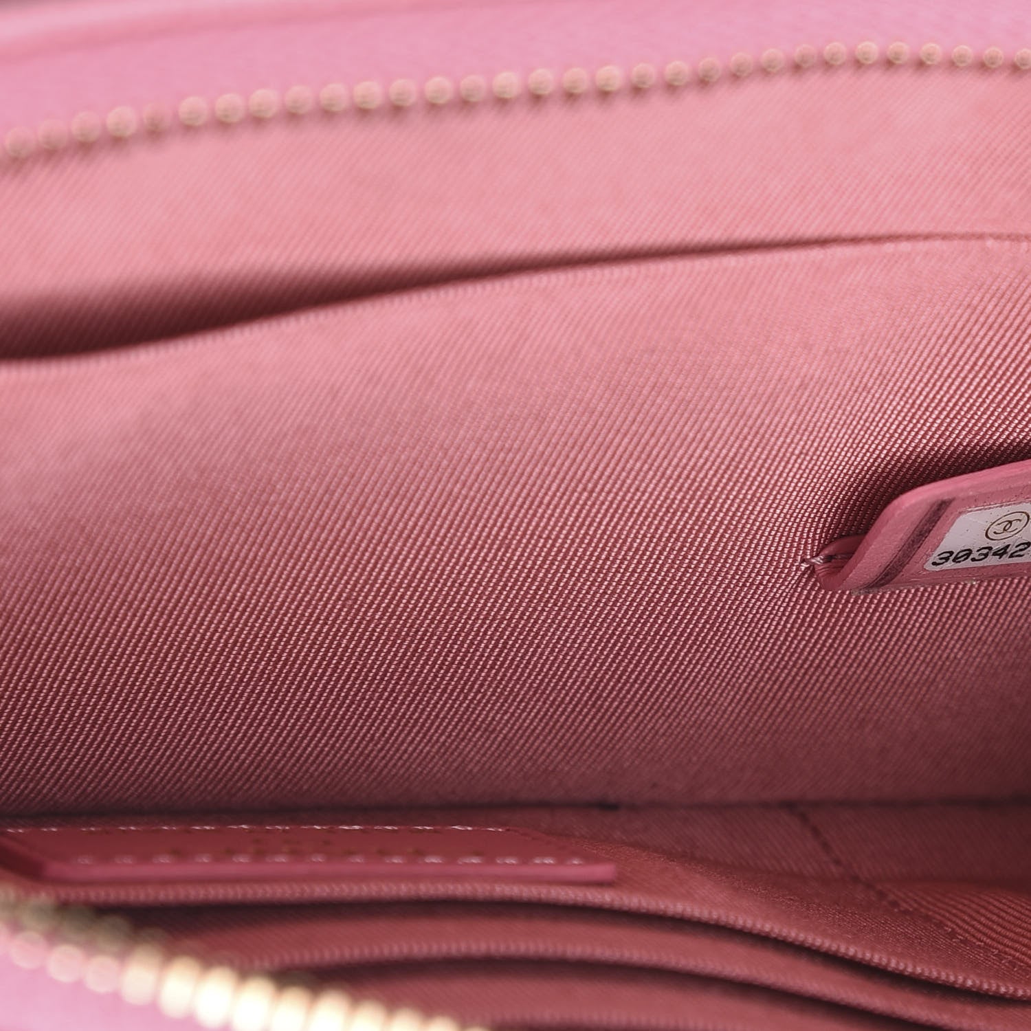 Chanel Caviar Quilted Zipped Boy Pouch Pink 7 of 8