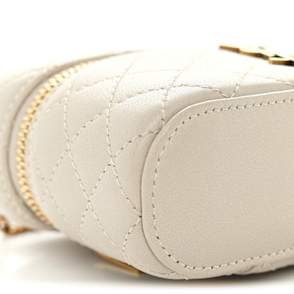 Saint Laurent Lambskin Quilted Micro Gaby Vanity Case Crema Soft 17 of 21