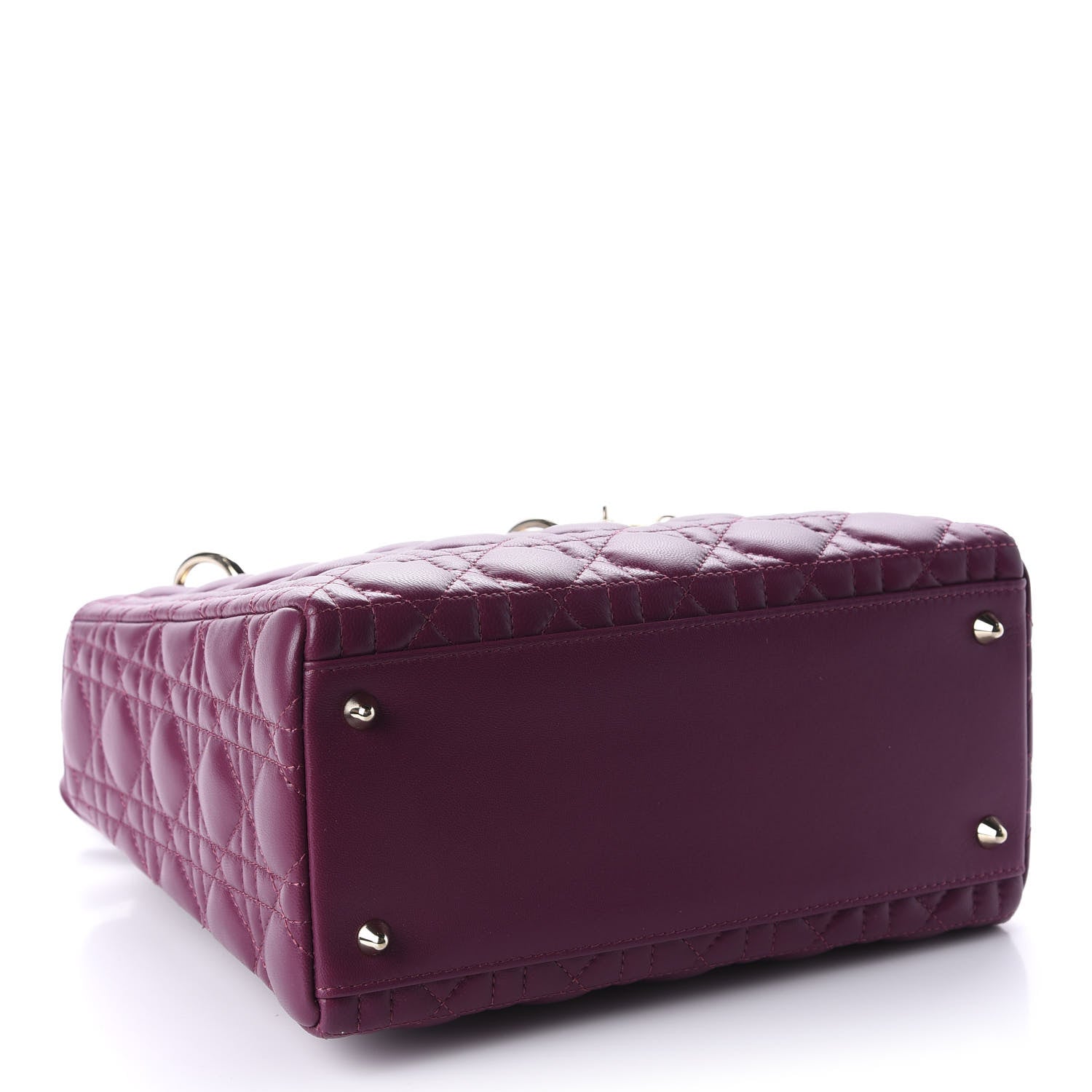 Christian Dior Lambskin Cannage Medium Lady Dior Purple 5 of 11