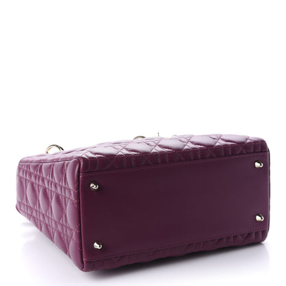 Christian Dior Lambskin Cannage Medium Lady Dior Purple 5 of 11