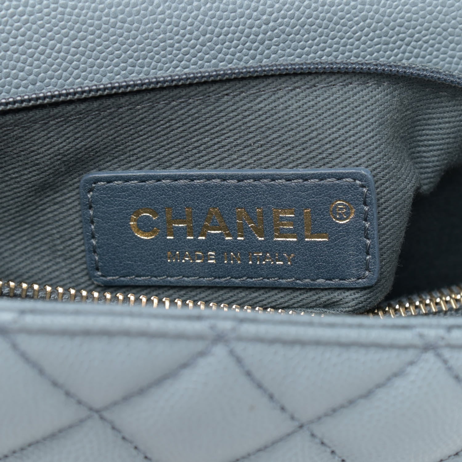 Chanel Caviar Quilted Small Coco Handle Flap Light Blue 7 of 11