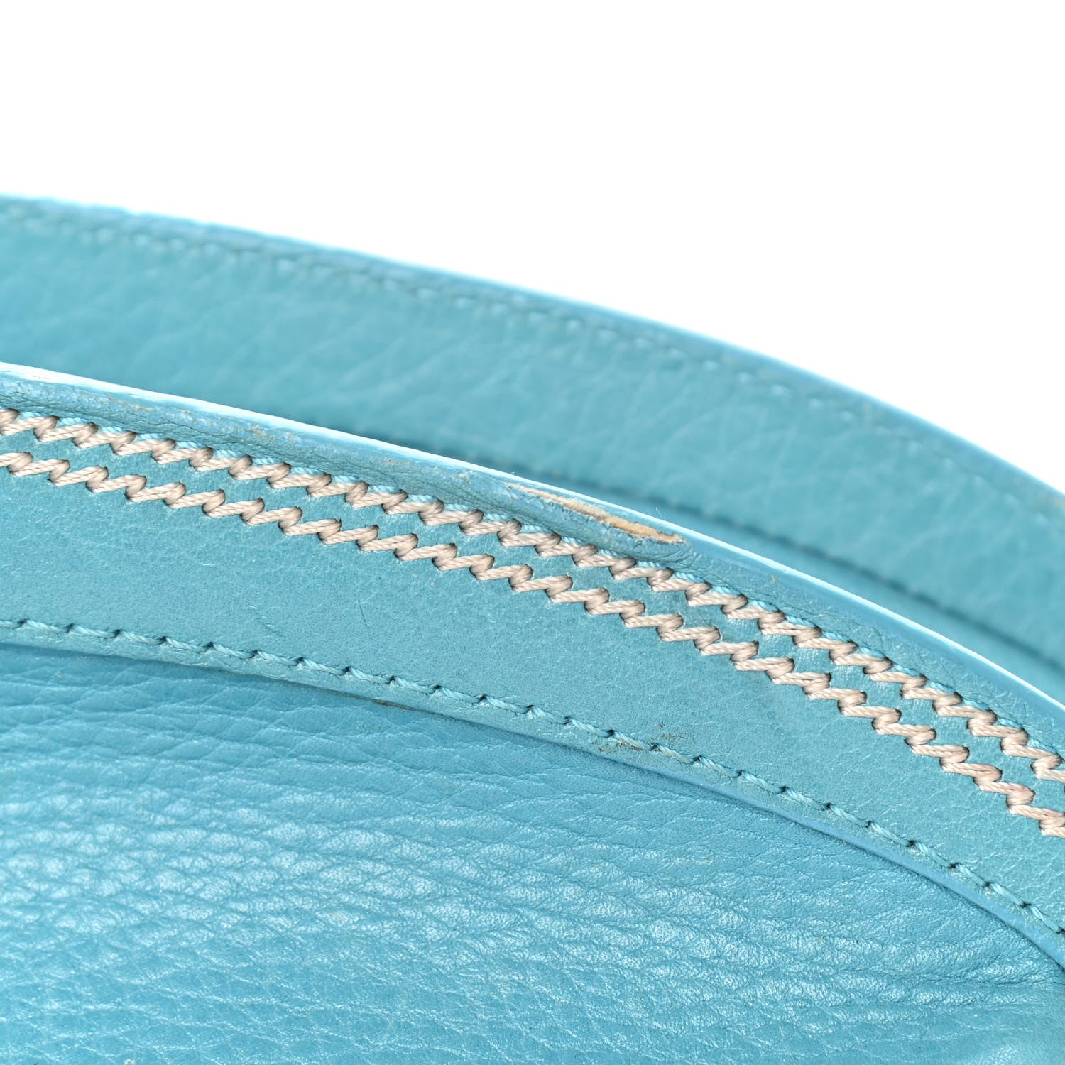 Christian Dior Calfskin Butterfly Pearls Frame Satchel Blue 8 of 13