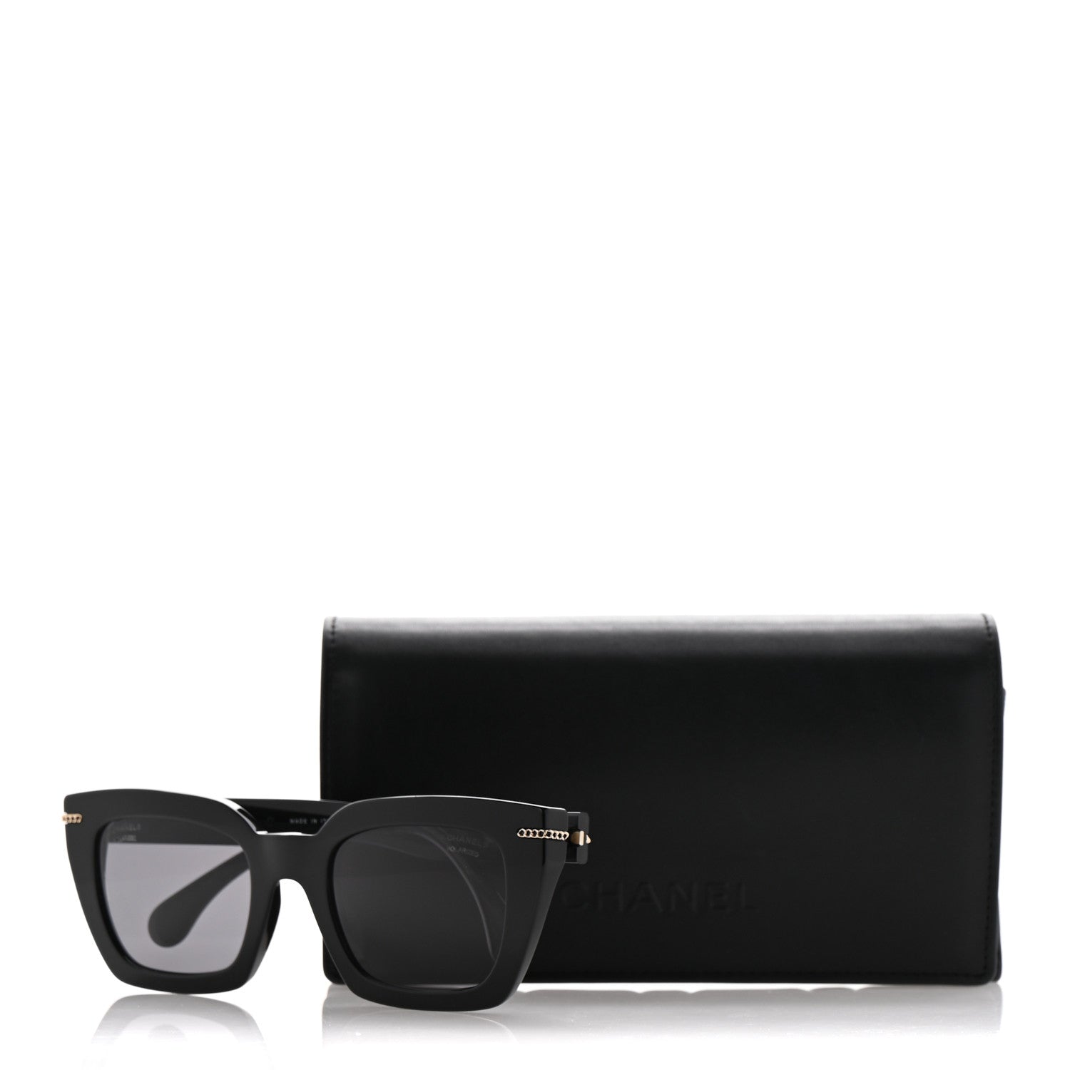Chanel Acetate Square Sunglasses 5509-A Black 8 of 8