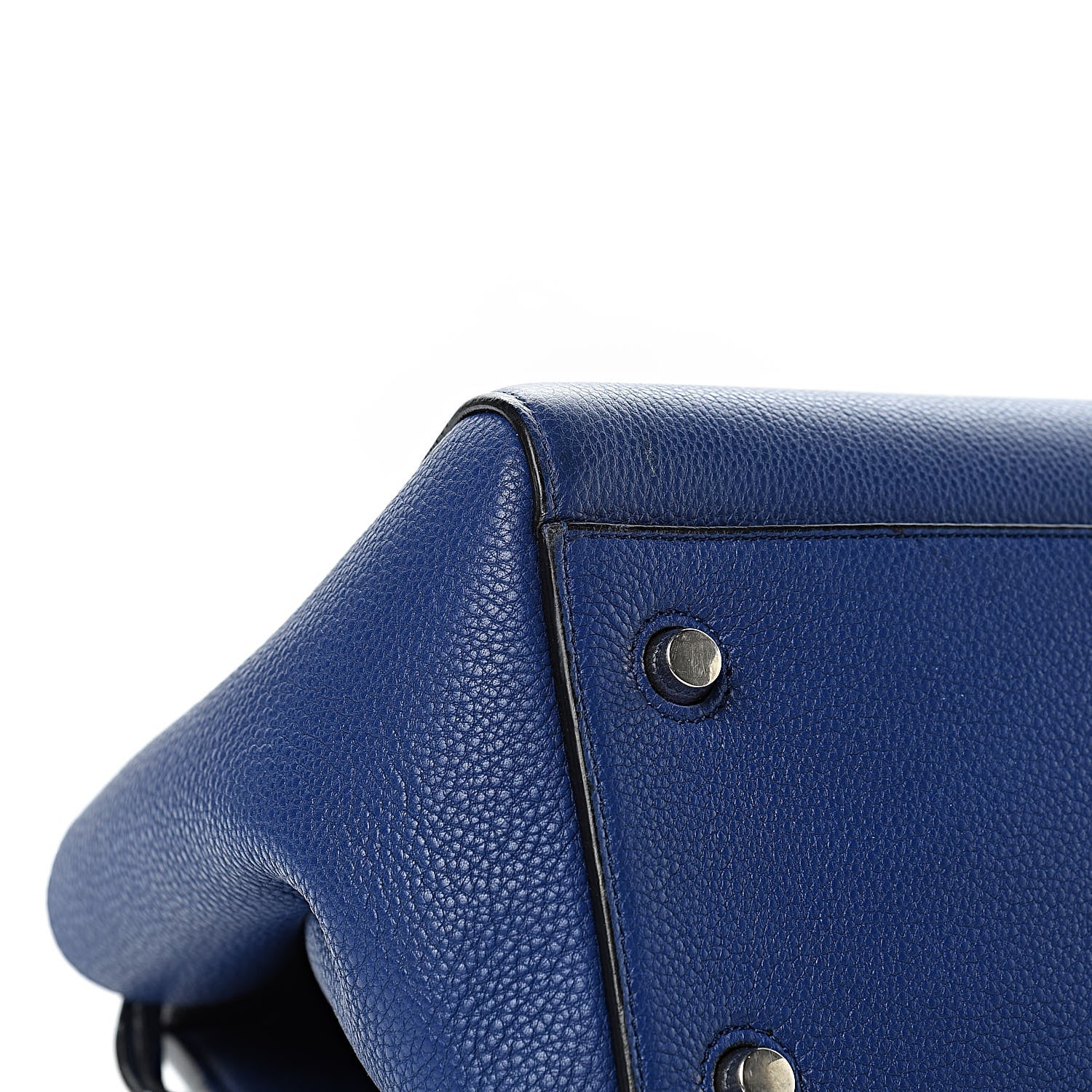 Celine Drummed Calfskin Small Edge Shoulder Bag Indigo 8 of 14