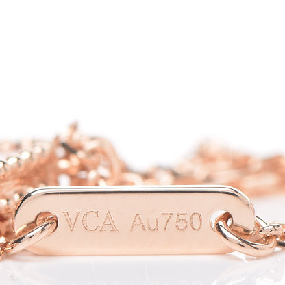 Van Cleef & Arpels 18K Rose Gold Carnelian Sweet Alhambra Heart Bracelet 5 of 7