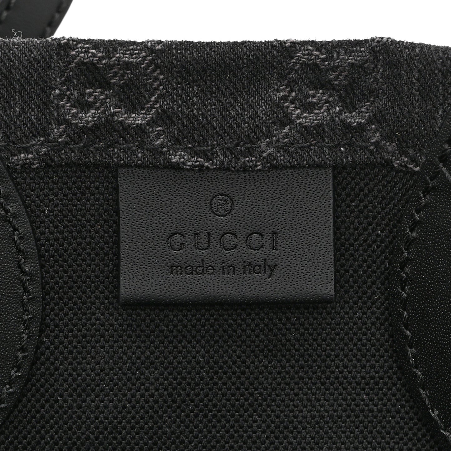 Denim Ophidia GG Monogram Tote Medium Black Grey