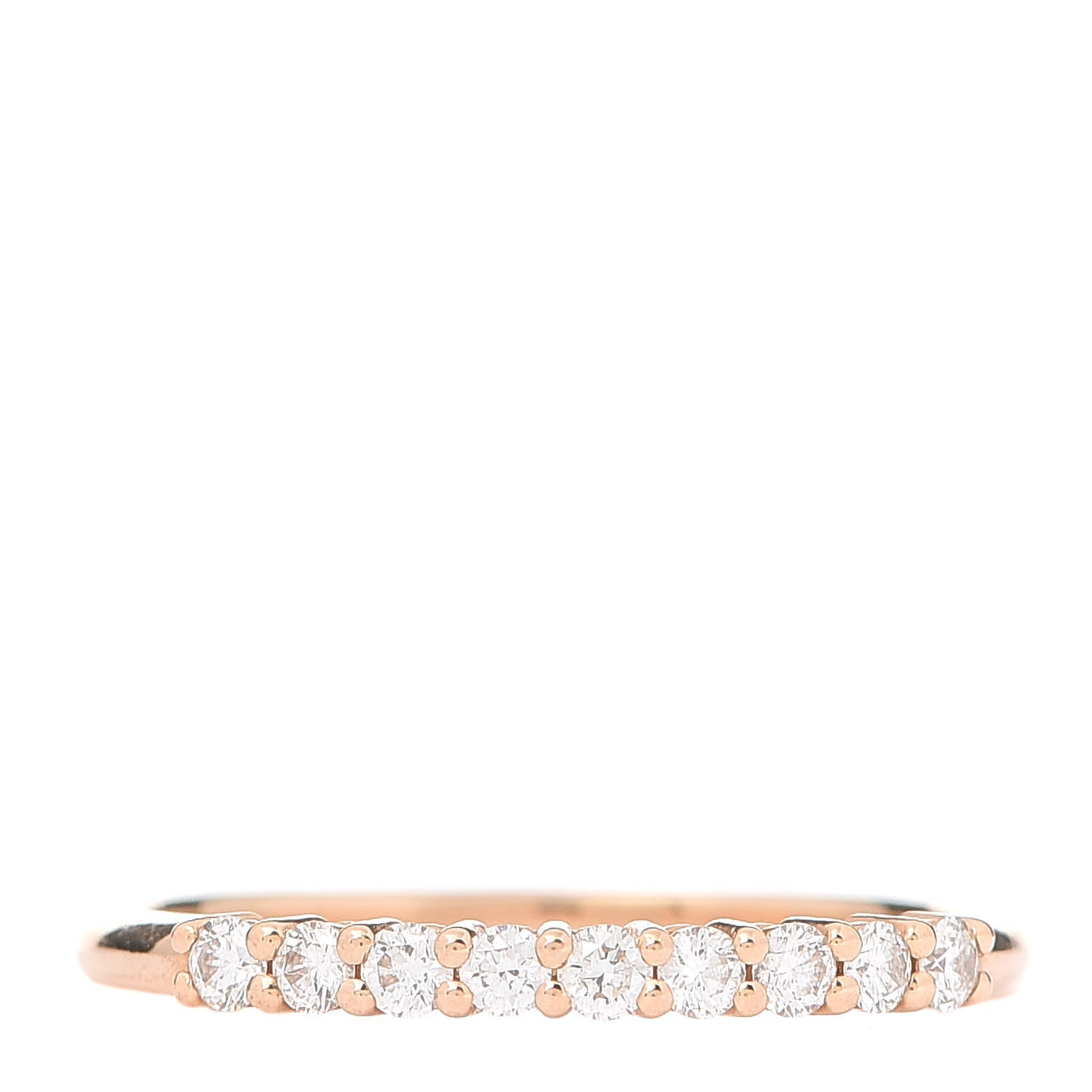 Tiffany 18K Rose Gold Diamond 2.2mm Half Circle Embrace Band Ring 57 8 1 of 6