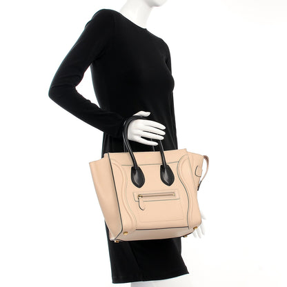 Celine Smooth Calfskin Micro Luggage Powder Black 2 of 9